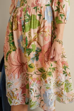 Soft Surroundings Bellicia Embroidered Midi Dress