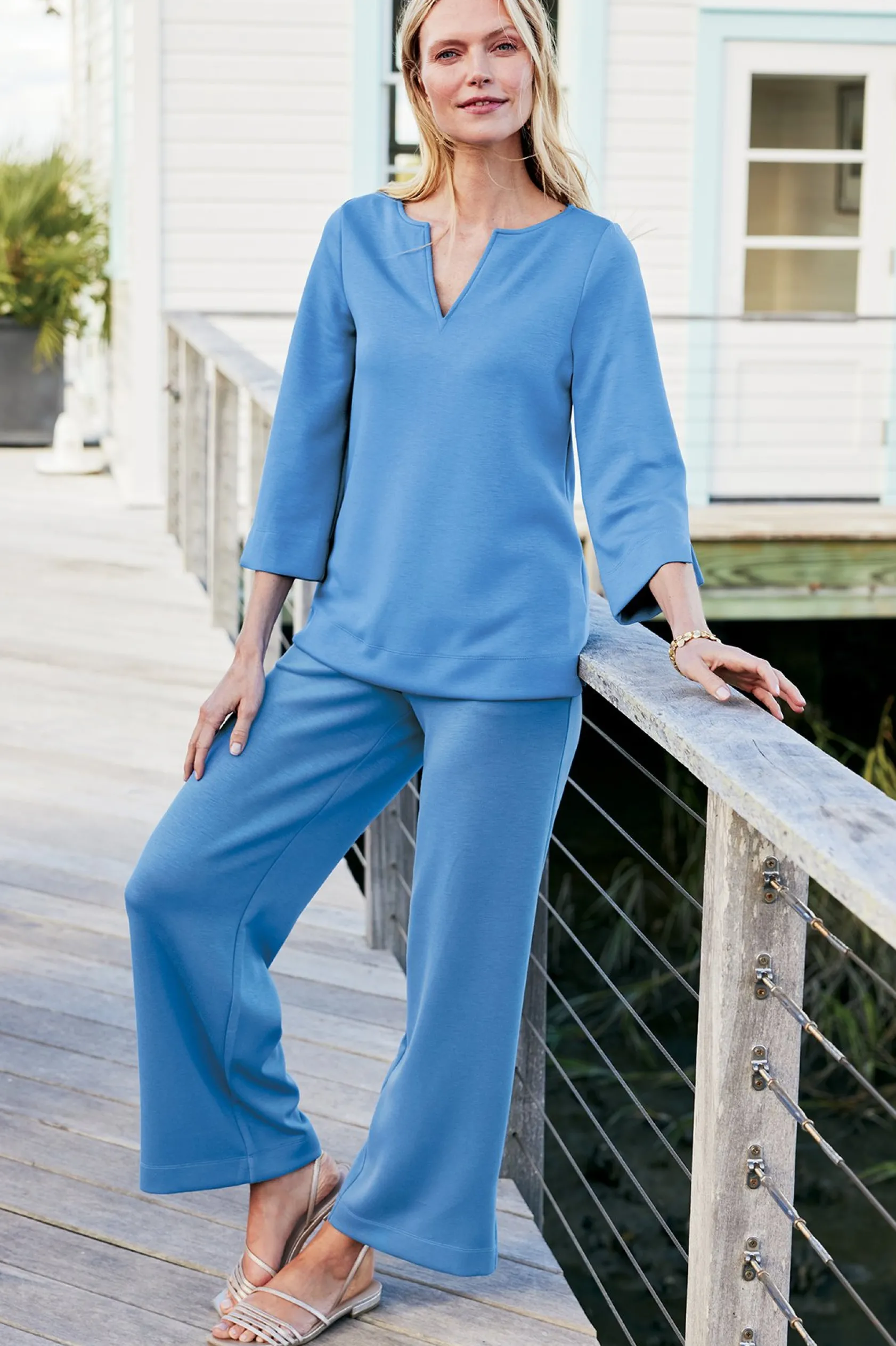 Soft Surroundings Ceri Knit Wide-Leg Pants