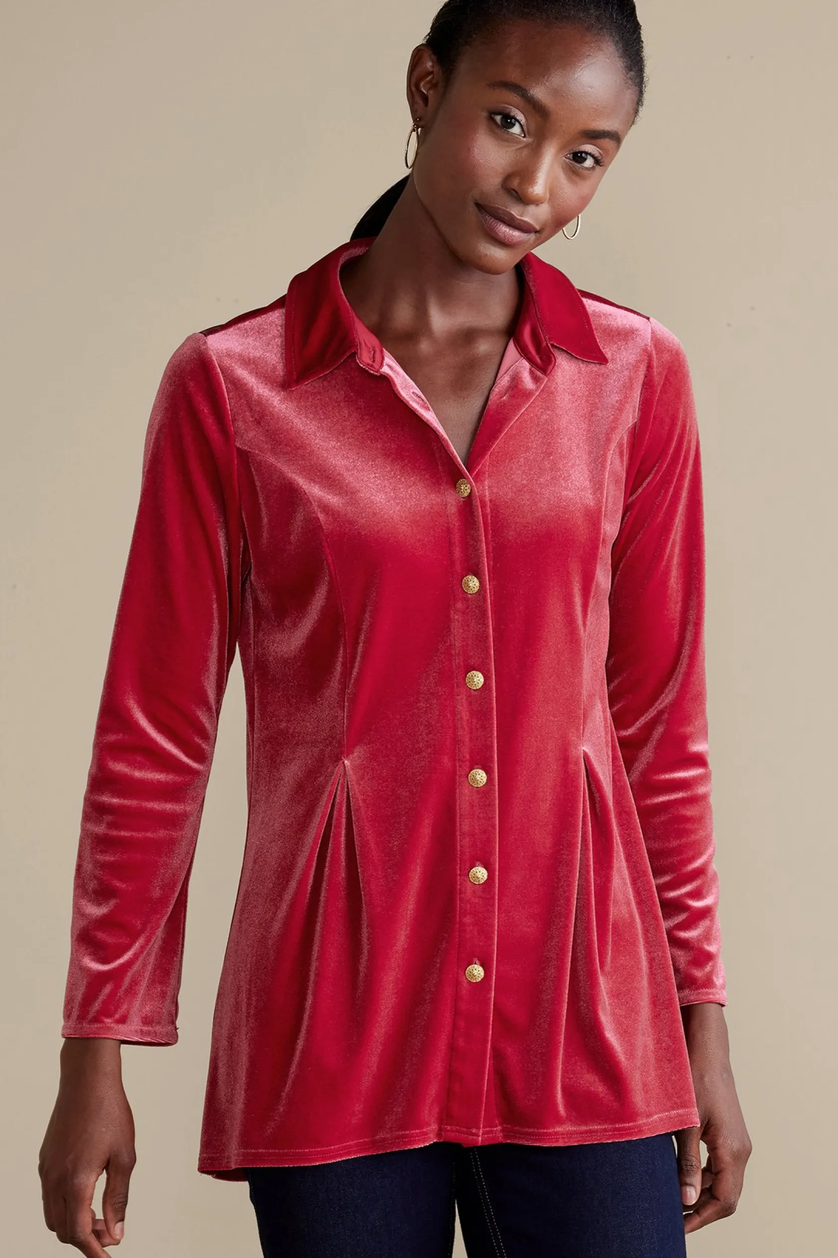 Soft Surroundings Enchanted Velvet Shirt