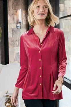 Soft Surroundings Enchanted Velvet Shirt