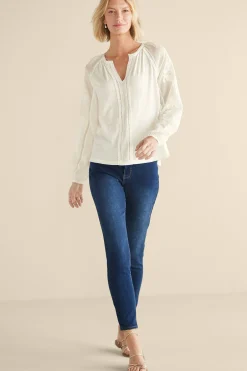 Soft Surroundings Enya Embroidered Top
