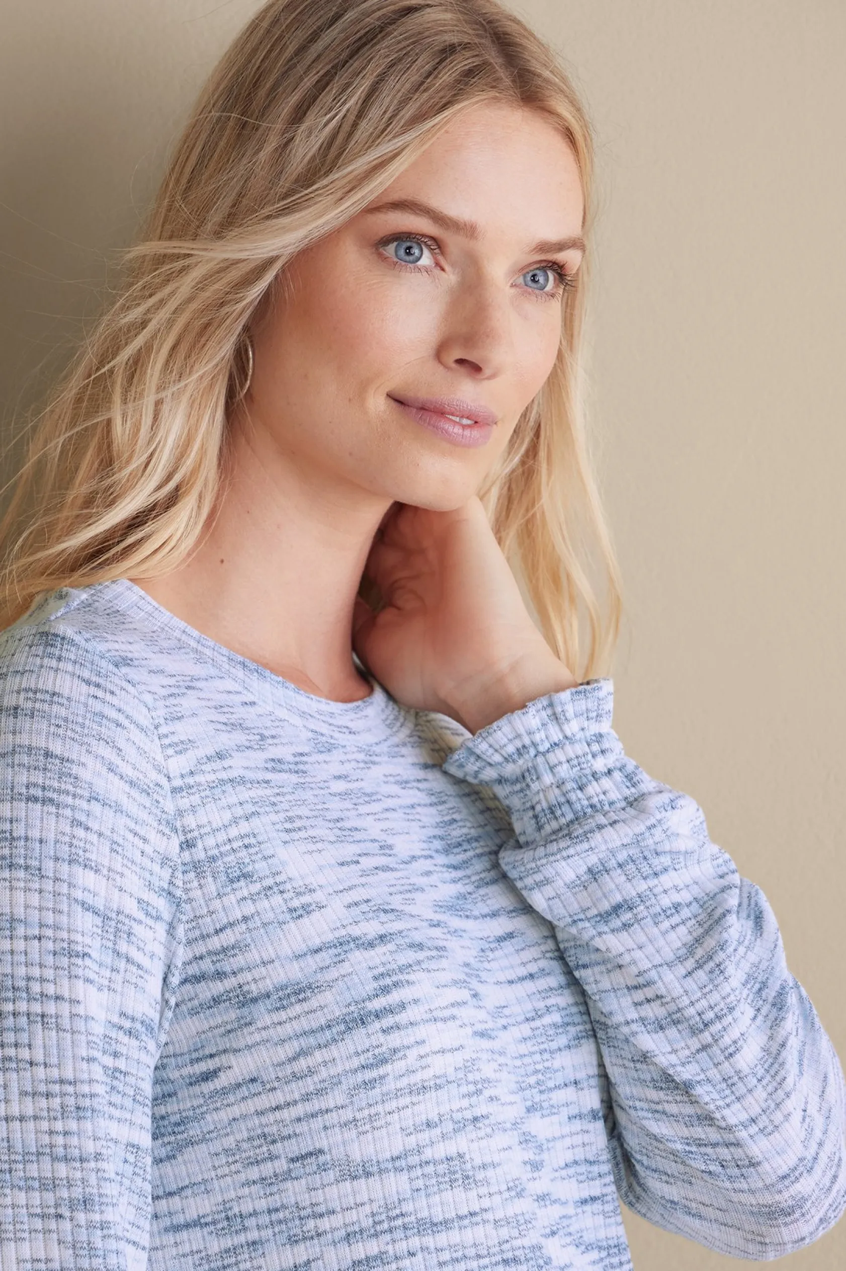 Soft Surroundings Evie Space-Dye Top