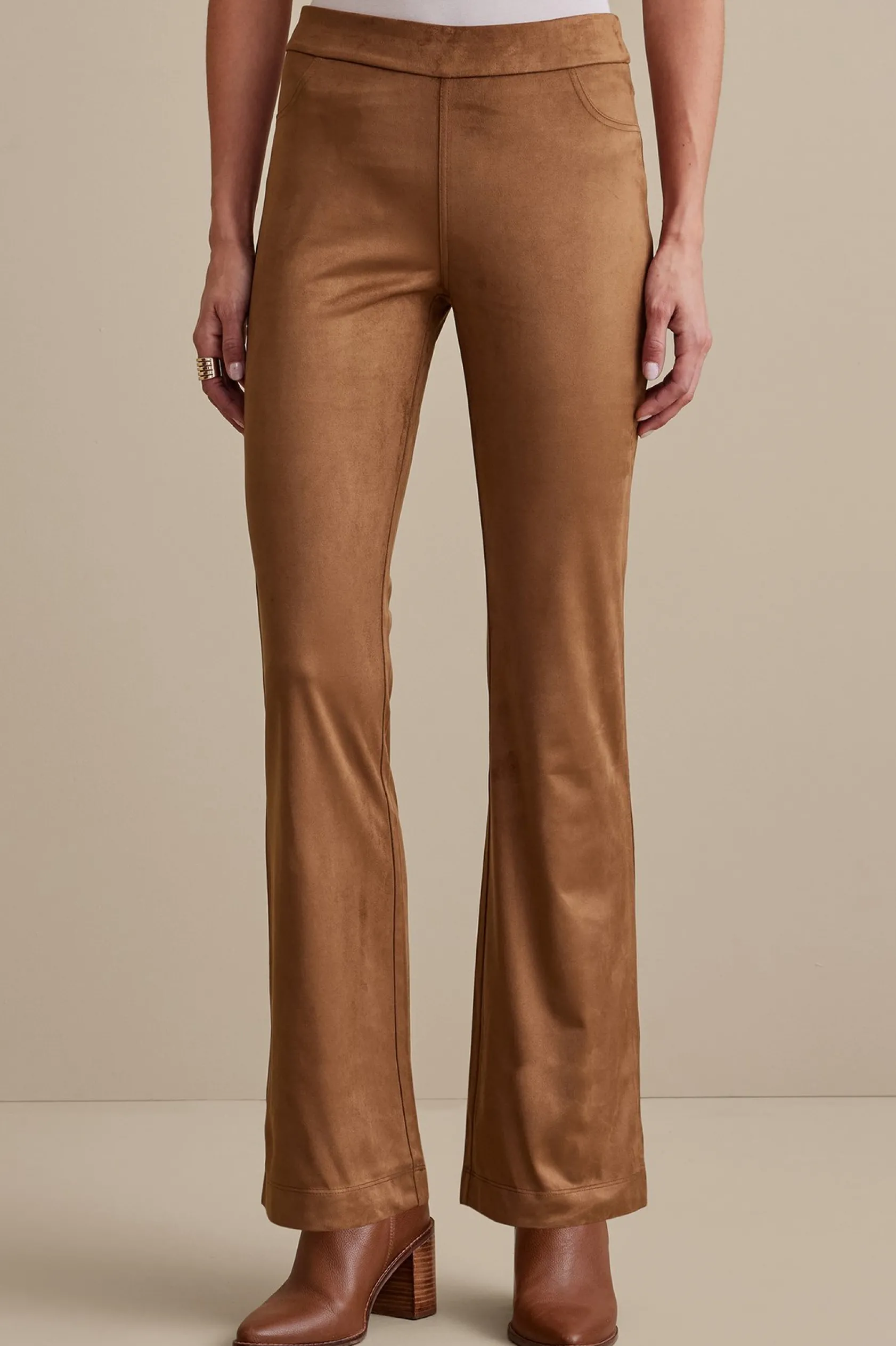 Soft Surroundings Faux Suede Bootcut Pants