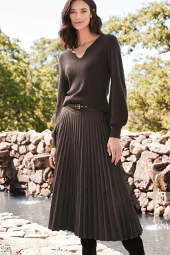 Soft Surroundings Lavina Faux Suede Skirt