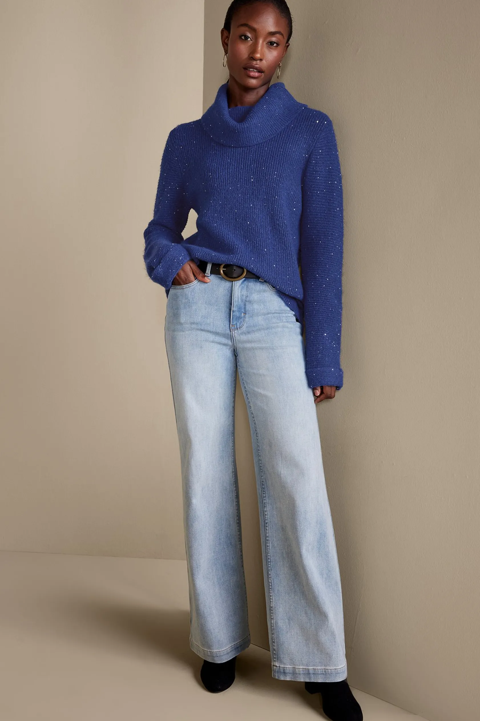 Soft Surroundings Linley Sequin Sweater