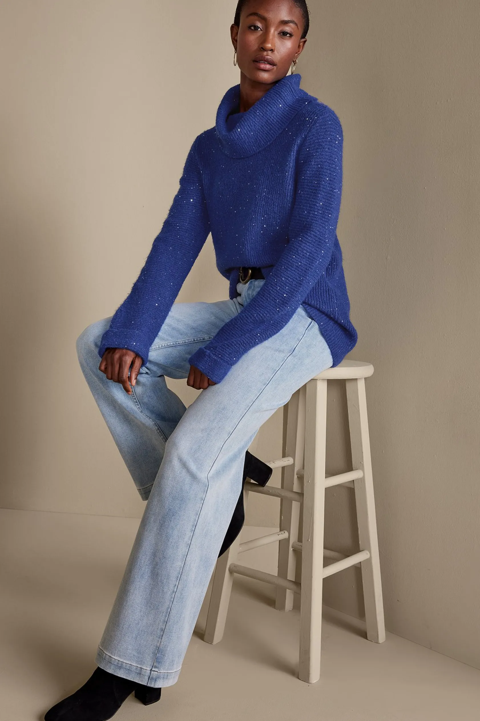 Soft Surroundings Linley Sequin Sweater