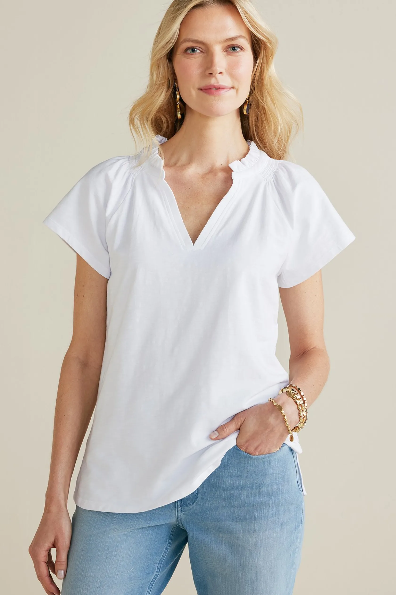 Soft Surroundings Loretta SUPIMA® Slub Tee
