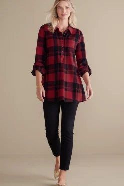 Soft Surroundings Mad About Plaid Tunic