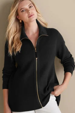 Soft Surroundings Meria Zip Sweater