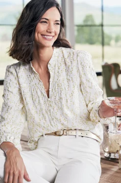 Soft Surroundings Mila Metallic Blouse