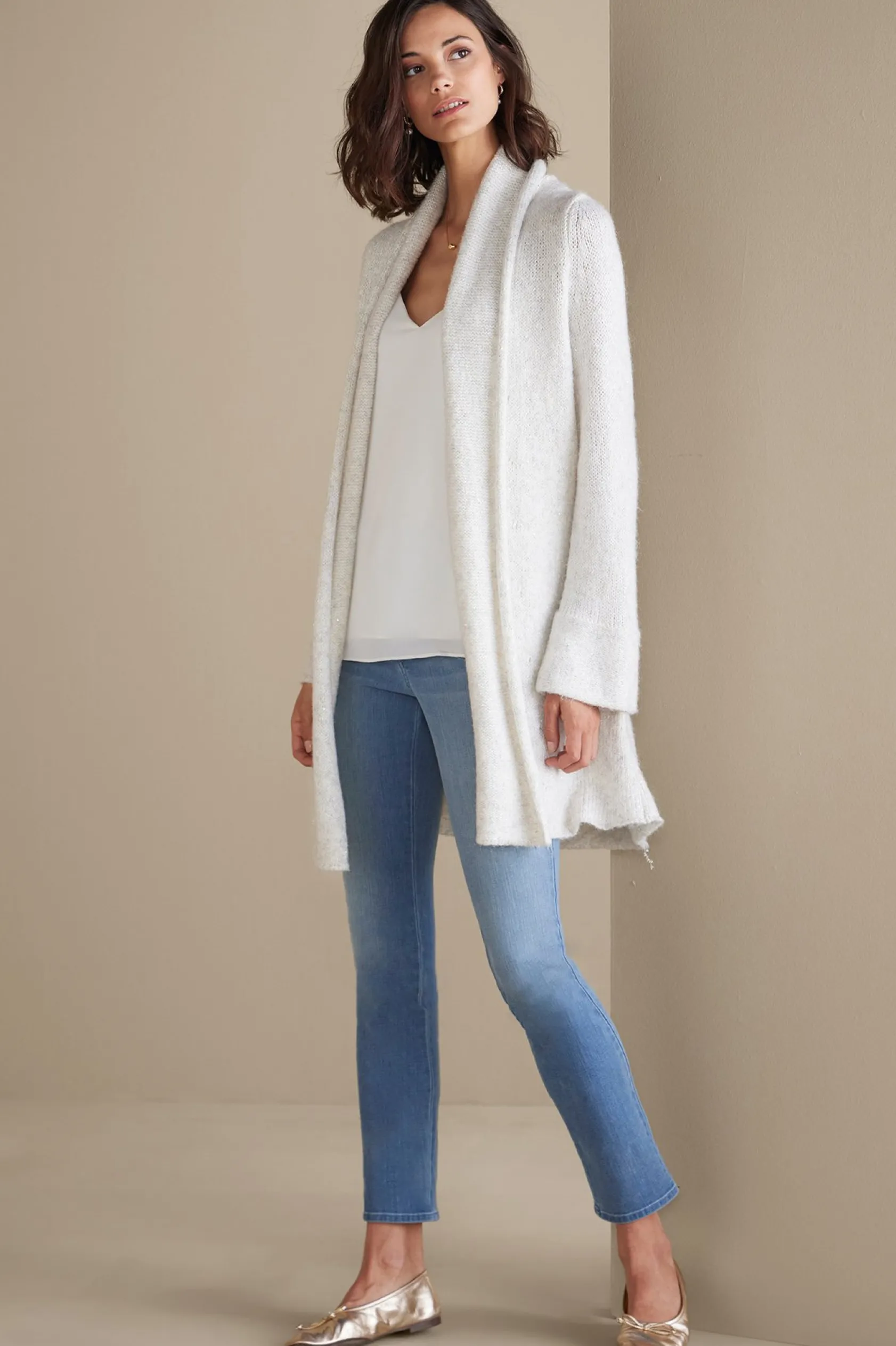 Soft Surroundings Neva Sequin Cardigan