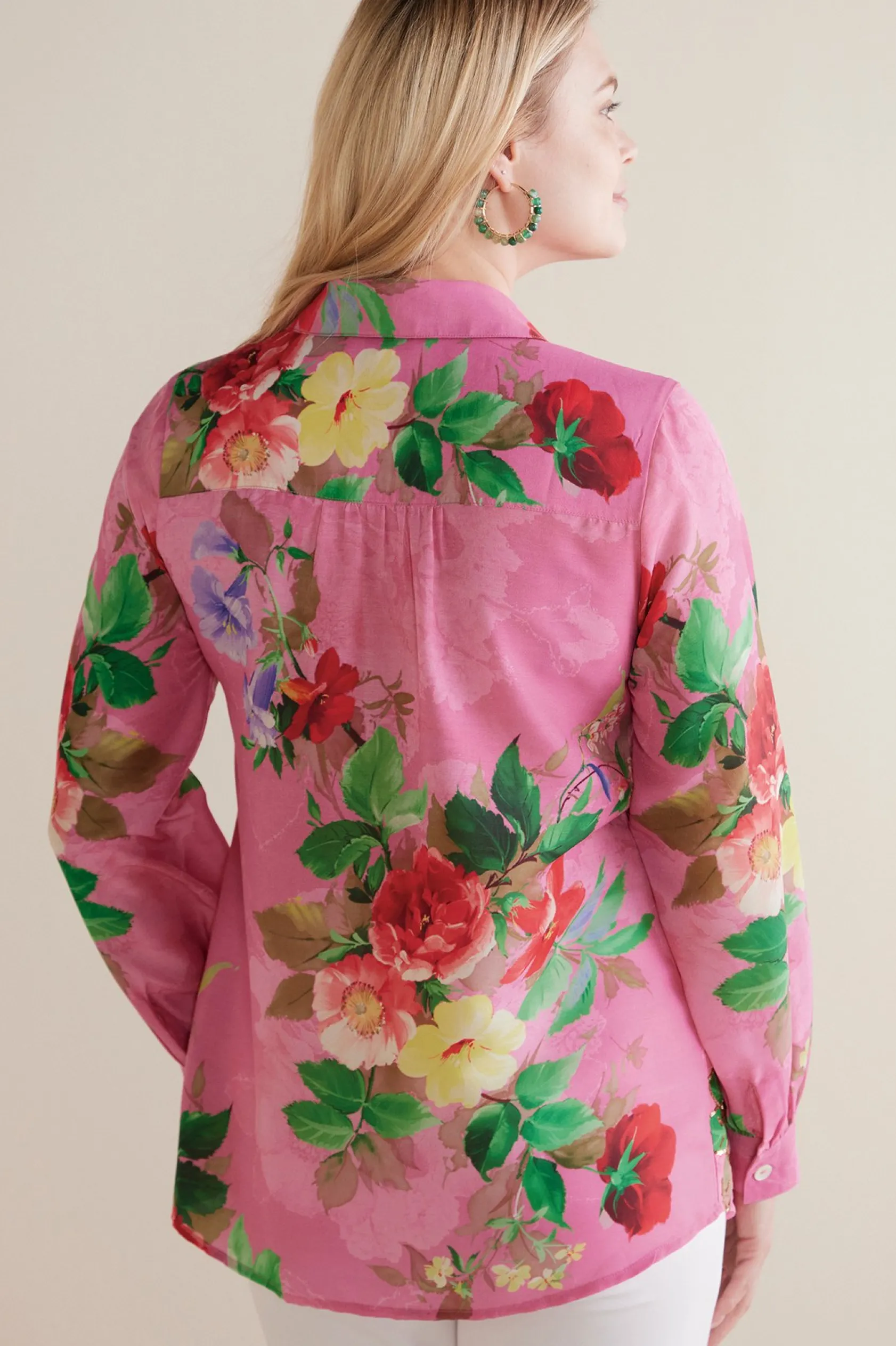 Soft Surroundings Petites Danica Embellished Shirt