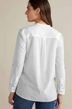 Soft Surroundings Petites Eleanor Crochet Shirt