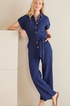 Soft Surroundings Petites Natasha Gauze Jumpsuit