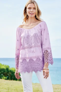Soft Surroundings Petites Pilar Off the Shoulder Top