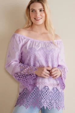Soft Surroundings Petites Pilar Off the Shoulder Top