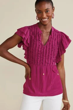 Soft Surroundings Petites Victoria Ruffle Tunic