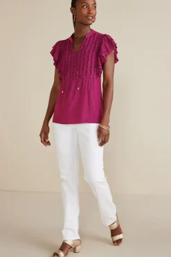 Soft Surroundings Petites Victoria Ruffle Tunic