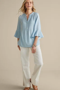 Soft Surroundings Raisa Linen Blend Top