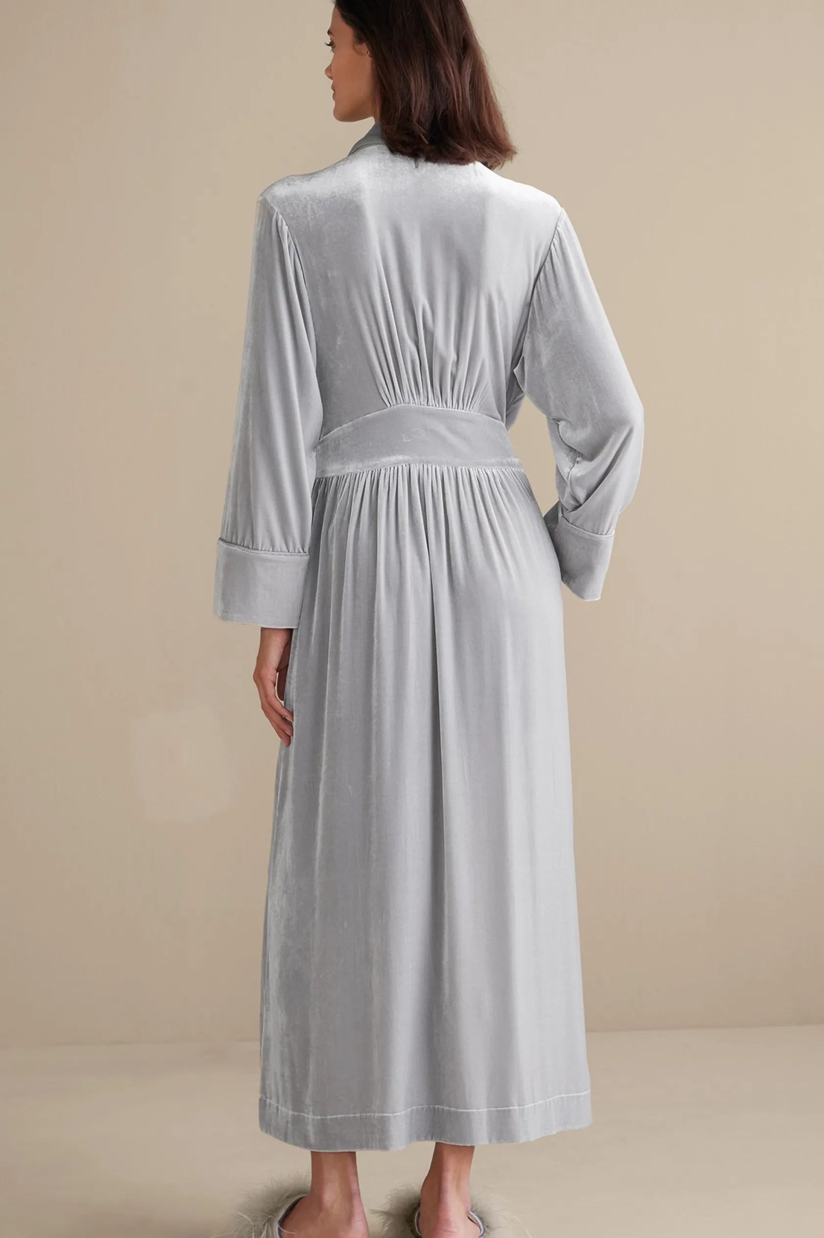 Soft Surroundings Silk Velvet Robe