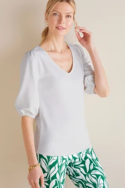 Soft Surroundings Tabitha Puff Sleeve Top