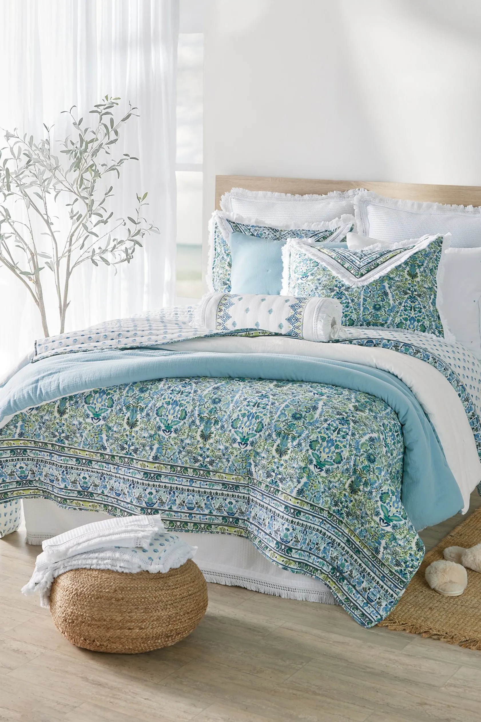 Soft Surroundings Tallulah Textured Bedskirt
