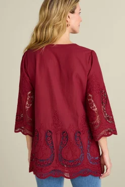 Soft Surroundings Trella Eyelet Top