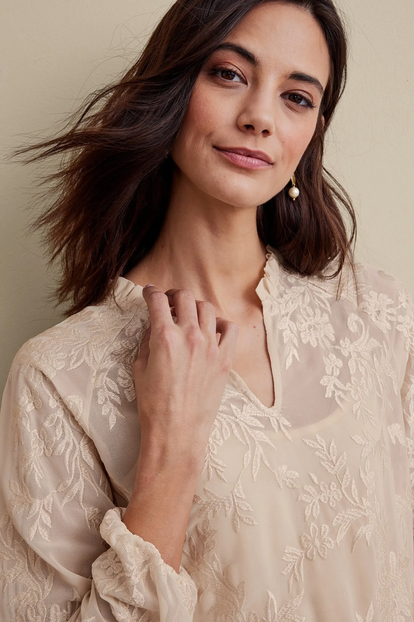 Soft Surroundings Tresa Lace Top