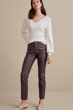 Soft Surroundings Ultimate Denim Coated Straight Leg Jeans