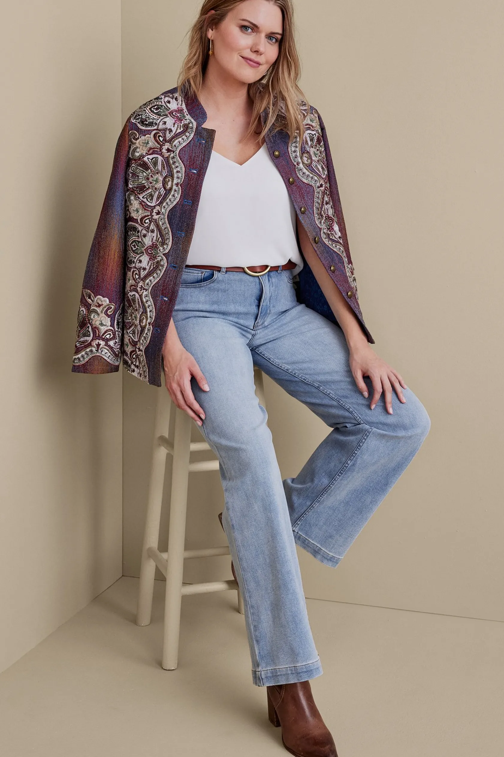 Soft Surroundings Ultimate Denim Wide Leg Jeans