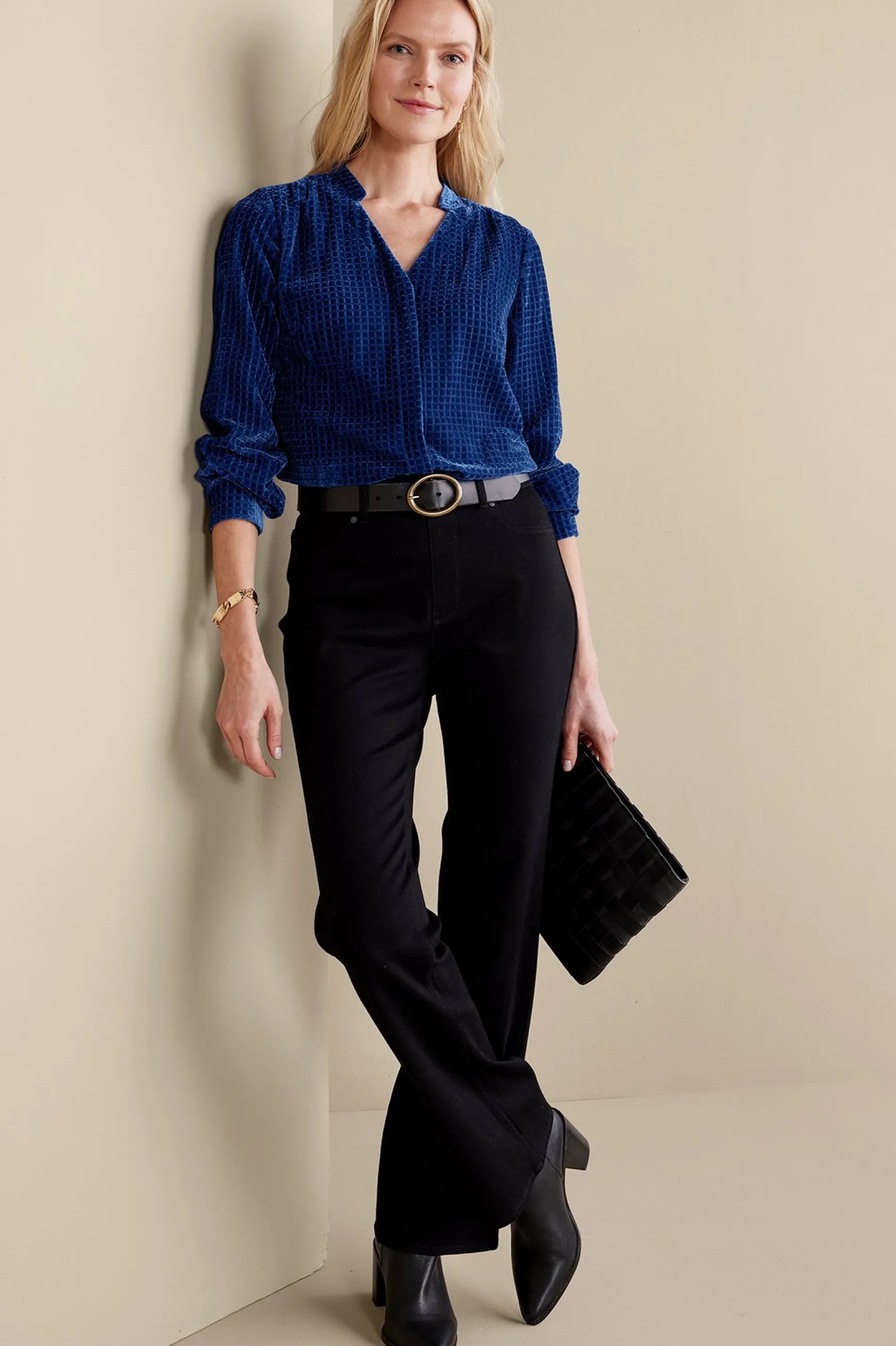 Soft Surroundings Zia Velvet Shirt